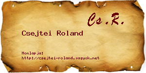 Csejtei Roland névjegykártya