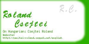 roland csejtei business card